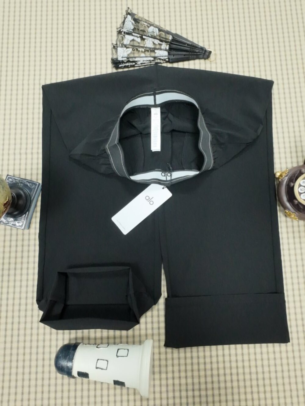 NWT💎ALO Yoga Black Suit Up Pants👩🎨Wide Leg 30-inch inseam Regular Fit - Picture 5 of 9